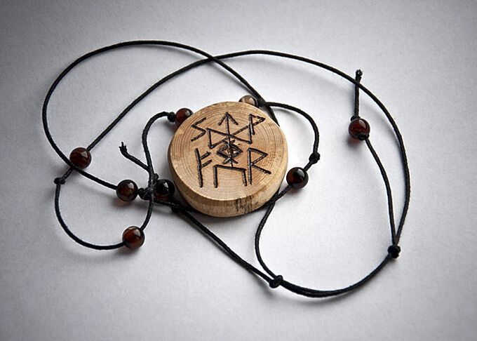 wooden amulet